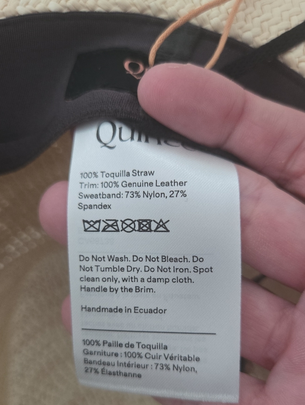 Quince Panama Straw Hat, Natural, Small, Sold Out! Modern Beach Chic - Picture 7 of 8